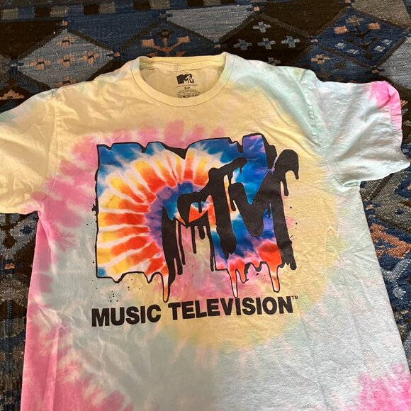 💙3/$30 "Vintage" Forever 21 MTV Tie-Dye Tee - Picture 2 of 4